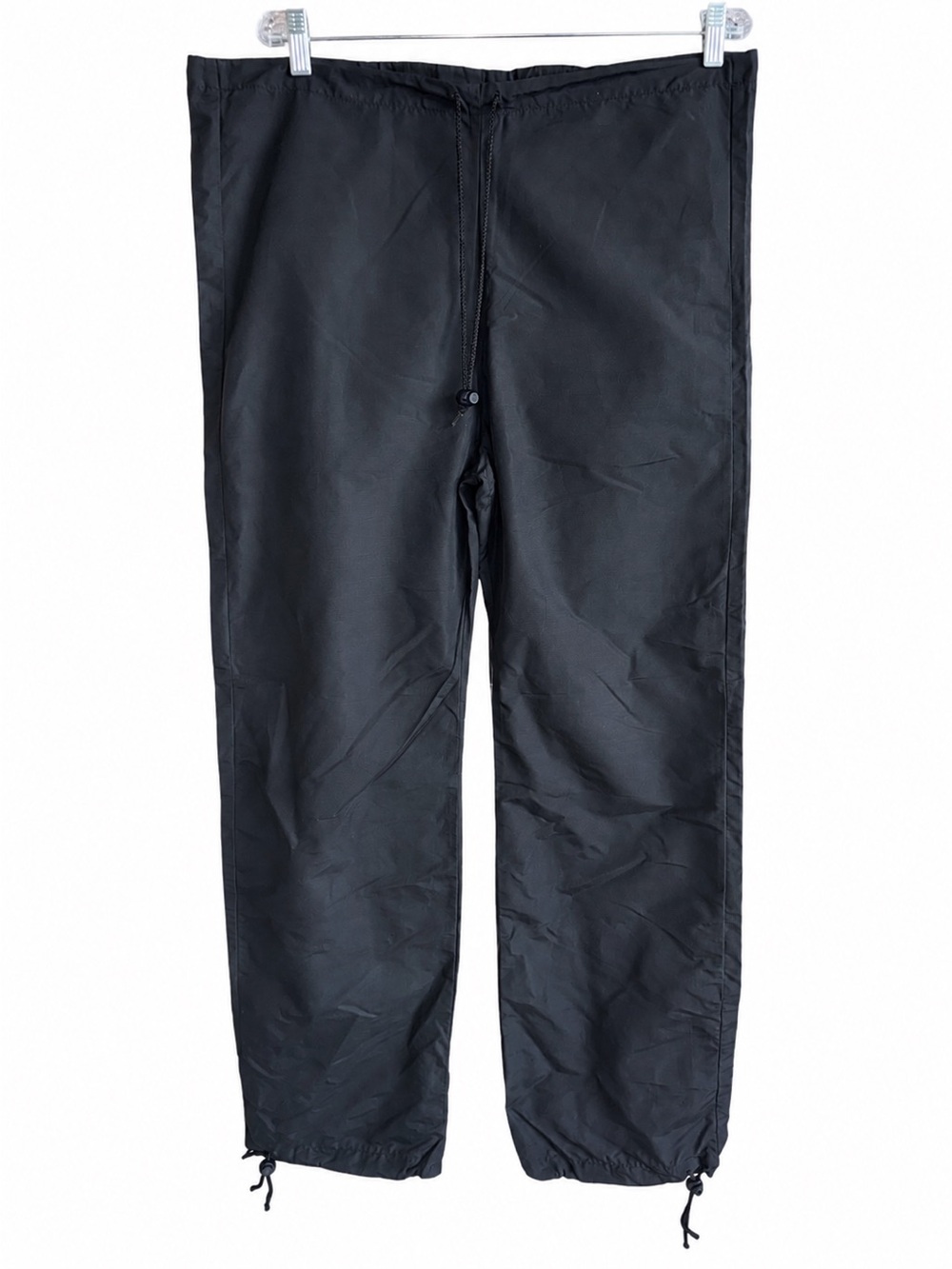 Vintage Roffe Black Nylon Rain Pants  Small Packable Outdoor Hiking pant